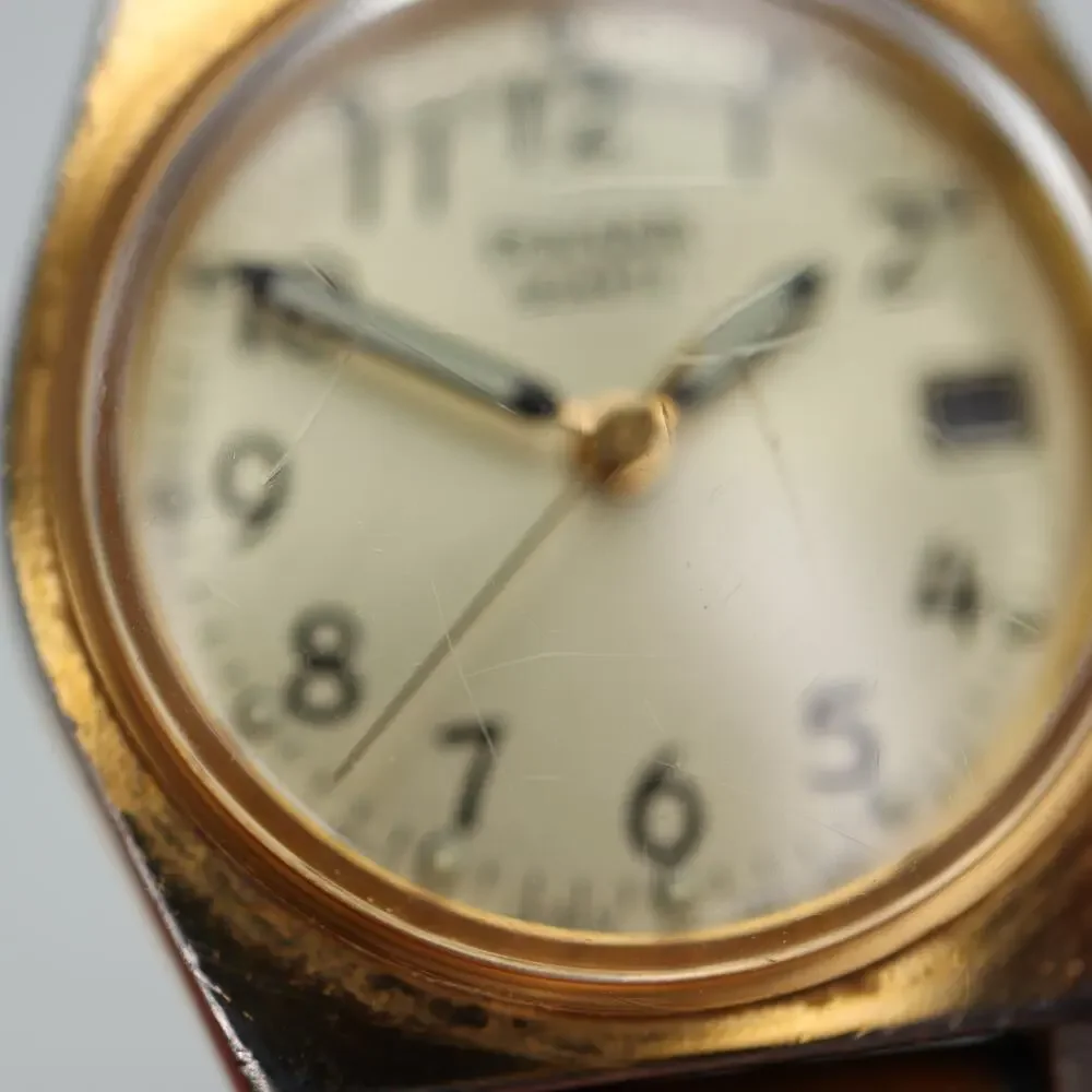 Vintage Pulsar by Seiko Gold Tone 24mm Womens Watch Date V827-0430 w New Battery